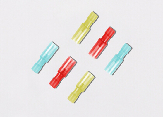 子彈形公 母 全絕緣接頭（尼龍）